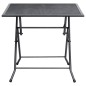 vidaXL Mesa plegable de malla de acero antracita 80x80x72 cm vidaXL Mesa plegable de malla de acero antracita 80x80x72 cm