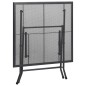 vidaXL Mesa plegable de malla de acero antracita 80x80x72 cm vidaXL Mesa plegable de malla de acero antracita 80x80x72 cm