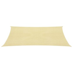 vidaXL Toldo de vela beige HDPE 160 g/m² 5x6 m