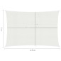 vidaXL Toldo de vela HDPE blanco 160 g/m² 2x4,5 m vidaXL Toldo de vela HDPE blanco 160 g/m² 2x4,5 m