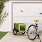 vidaXL Remolque de bicicleta mascotas hierro tela Oxford verde negro vidaXL Remolque de bicicleta mascotas hierro tela Oxford verde negro