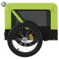 vidaXL Remolque de bicicleta mascotas hierro tela Oxford verde negro vidaXL Remolque de bicicleta mascotas hierro tela Oxford verde negro