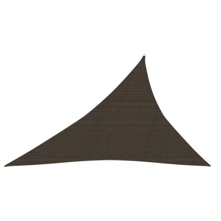 vidaXL Toldo de vela HDPE marrón 160 g/m² 3x4x5 m
