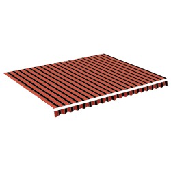 vidaXL Tela de repuesto para toldo naranja y marrón 4,5x3,5 m