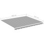 vidaXL Tela de repuesto para toldo gris antracita y blanco 4x3,5 m vidaXL Tela de repuesto para toldo gris antracita y blanco 4x3,5 m