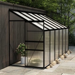 vidaXL Invernadero de aluminio gris antracita 7,77 m³