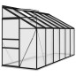 vidaXL Invernadero de aluminio gris antracita 7,77 m³