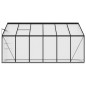 vidaXL Invernadero de aluminio gris antracita 7,77 m³