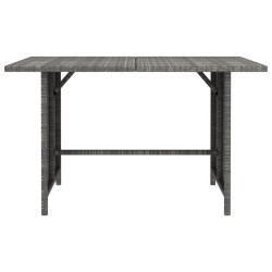 vidaXL Mesa de jardín de ratán sintético gris 110x70x65 cm