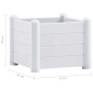 vidaXL Arriate de jardín PP blanco 43x43x35 cm vidaXL Arriate de jardín PP blanco 43x43x35 cm