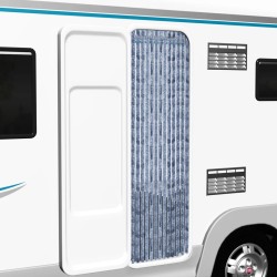 vidaXL Cortina mosquitera plateada chenilla 56x200 cm