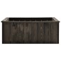 vidaXL Arriate de madera maciza de pino gris oscuro 74x77x30 cm