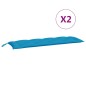 vidaXL Cojines de banco de jardín 2 uds azul claro 150x50x7 cm vidaXL Cojines de banco de jardín 2 uds azul claro 150x50x7 cm