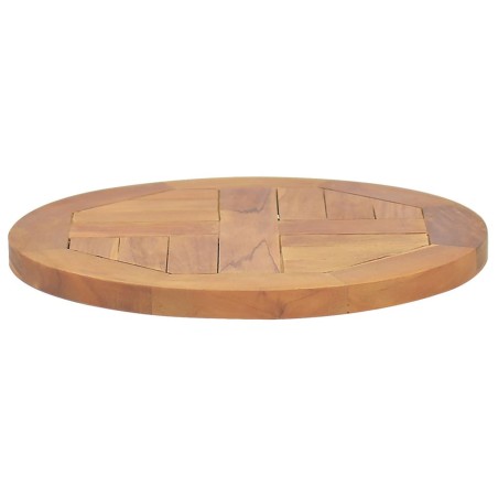 vidaXL Superficie de mesa redonda madera maciza de teca 2,5 cm 40 cm