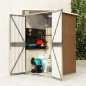 vidaXL Cobertizo jardín pared acero galvanizado marrón 118x100x178 cm vidaXL Cobertizo jardín pared acero galvanizado marrón 118x100x178 cm