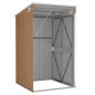 vidaXL Cobertizo jardín pared acero galvanizado marrón 118x100x178 cm vidaXL Cobertizo jardín pared acero galvanizado marrón 118x100x178 cm