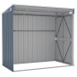 vidaXL Cobertizo de jardín pared acero galvanizado gris 118x194x178cm vidaXL Cobertizo de jardín pared acero galvanizado gris 118x194x178cm