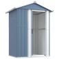 vidaXL Cobertizo de jardín acero galvanizado gris 126x97,5x177 cm vidaXL Cobertizo de jardín acero galvanizado gris 126x97,5x177 cm