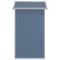 vidaXL Cobertizo de jardín acero galvanizado gris 126x97,5x177 cm vidaXL Cobertizo de jardín acero galvanizado gris 126x97,5x177 cm
