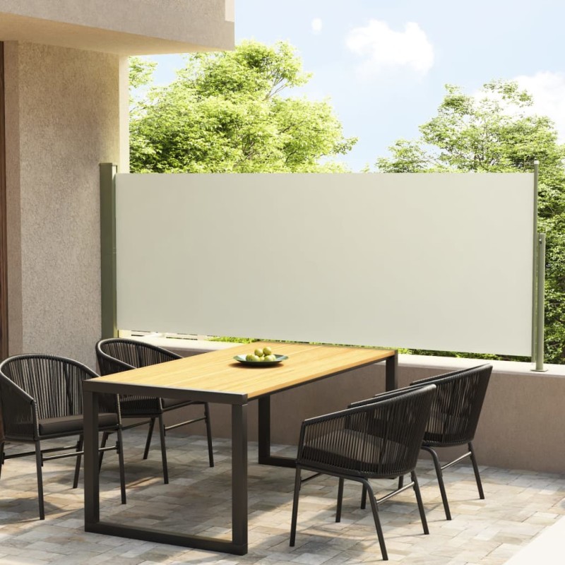 vidaXL Toldo lateral retráctil de jardín crema 117x300 cm vidaXL Toldo lateral retráctil de jardín crema 117x300 cm