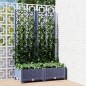 vidaXL Jardinera con enrejado PP gris oscuro 80x40x121,5 cm vidaXL Jardinera con enrejado PP gris oscuro 80x40x121,5 cm