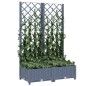 vidaXL Jardinera con enrejado PP gris oscuro 80x40x121,5 cm vidaXL Jardinera con enrejado PP gris oscuro 80x40x121,5 cm