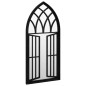 vidaXL Espejo de jardín hierro negro para exterior 100x45 cm vidaXL Espejo de jardín hierro negro para exterior 100x45 cm