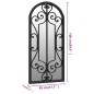 vidaXL Espejo de jardín hierro negro para uso exterior 100x45 cm vidaXL Espejo de jardín hierro negro para uso exterior 100x45 cm