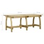 vidaXL Mesa de jardín de madera de pino impregnada 220x74x75 cm vidaXL Mesa de jardín de madera de pino impregnada 220x74x75 cm