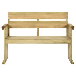 vidaXL Banco de jardín de madera de pino impregnada 121 cm