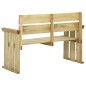 vidaXL Banco de jardín de madera de pino impregnada 121 cm vidaXL Banco de jardín de madera de pino impregnada 121 cm