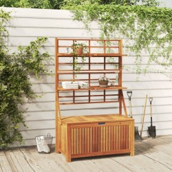 vidaXL Caja de almacenaje con enrejado madera de acacia 99x50x160 cm