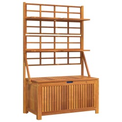 vidaXL Caja de almacenaje con enrejado madera de acacia 99x50x160 cm