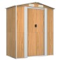 vidaXL Cobertizo jardín acero galvanizado marrón claro 192x108x223 cm vidaXL Cobertizo jardín acero galvanizado marrón claro 192x108x223 cm