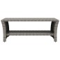 vidaXL Mesa de centro ratán sintético gris 100x50x40 cm vidaXL Mesa de centro ratán sintético gris 100x50x40 cm