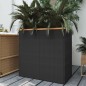 vidaXL Jardinera de ratán sintético negra 80x40x80 cm vidaXL Jardinera de ratán sintético negra 80x40x80 cm