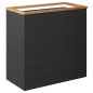vidaXL Jardinera de ratán sintético negra 80x40x80 cm vidaXL Jardinera de ratán sintético negra 80x40x80 cm