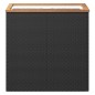 vidaXL Jardinera de ratán sintético negra 80x40x80 cm vidaXL Jardinera de ratán sintético negra 80x40x80 cm