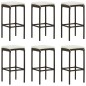 vidaXL Set de bar para jardín 7 pzas y cojines ratán sintético marrón vidaXL Set de bar para jardín 7 pzas y cojines ratán sintético marrón