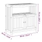 vidaXL Mesa consola de jardín madera maciza acacia 80x35x75 cm vidaXL Mesa consola de jardín madera maciza acacia 80x35x75 cm