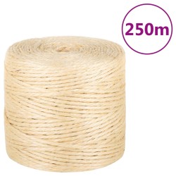 vidaXL Cuerda 100% sisal 4 mm 250 m