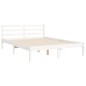 vidaXL Estructura de cama con cabecero madera maciza blanco 140x190 cm vidaXL Estructura de cama con cabecero madera maciza blanco 140x190 cm