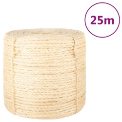 vidaXL Cuerda 100% sisal 6 mm 25 m