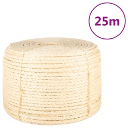 vidaXL Cuerda 100% sisal 12 mm 25 m