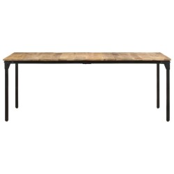 vidaXL Mesa de comedor madera de mango rugosa 200x100x76 cm
