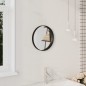 vidaXL Espejo de pared negro 30 cm vidaXL Espejo de pared negro 30 cm