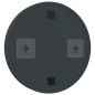vidaXL Espejo de pared negro 30 cm vidaXL Espejo de pared negro 30 cm