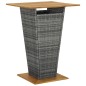 vidaXL Set de muebles de bar de jardín 9 pzas y cojines ratán PE gris