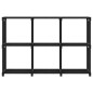 vidaXL Estantería de 6 cubos de tela negra 103x30x72,5 cm vidaXL Estantería de 6 cubos de tela negra 103x30x72,5 cm