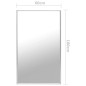 vidaXL Espejo plateado 100x60 cm vidaXL Espejo plateado 100x60 cm